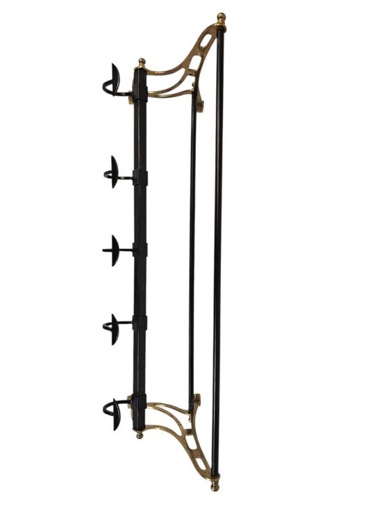 Image 1 of Hollywood Regency style coat rack - copper - brass - 3rd quarter 20th century