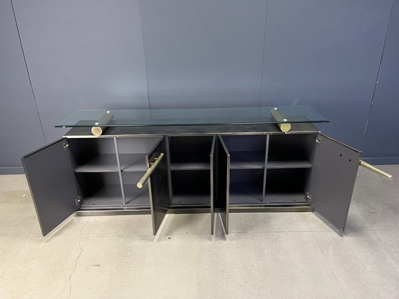 Image 1 of Crédence vintage en laiton de Belgochrom, années 1980