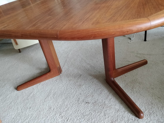 Image 1 of Vintage Danish teak extendable round dining table