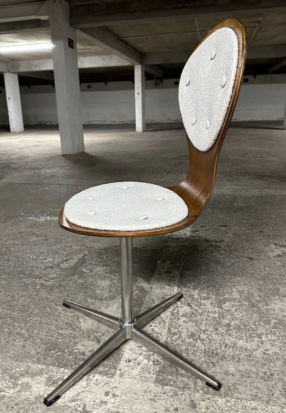 Image 1 of Set di 4 sedie vintage in legno curvato e impiallacciato in palissandro di Elmar Flötotto, Germania 1960