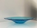 Bol en verre soufflé à la bouche bleu clair 35 cm