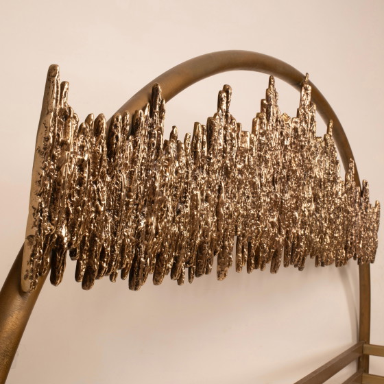 Luciano Frigerio Brutalista Aurora Letto Scultoreo King Size in Ottone – Materassi e reti, Bronze, Brass (photo 16 of 26)