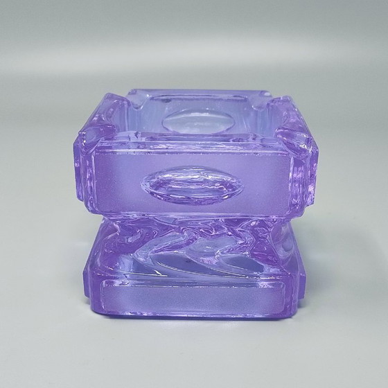 Image 1 of Schitterende paarse rookset uit de jaren 70 van Antonio Imperatore, vervaardigd van Murano-glas. Gemaakt in Italië.