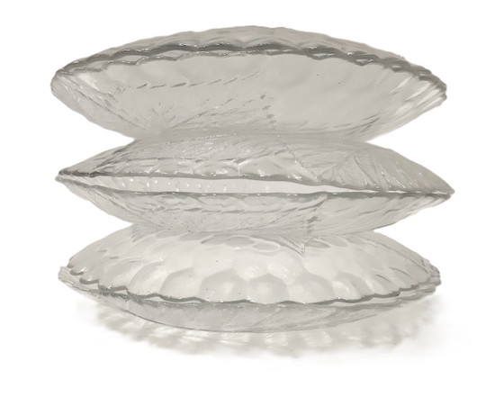 Image 1 of Set of 6 Vintage Glass Salad Plates