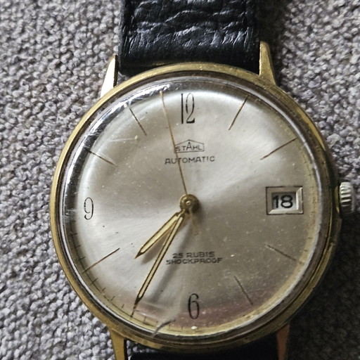 Stahl - Anker, Automatic, Reloj de pulsera, 25 Rubíes, Shockproof, años 60.