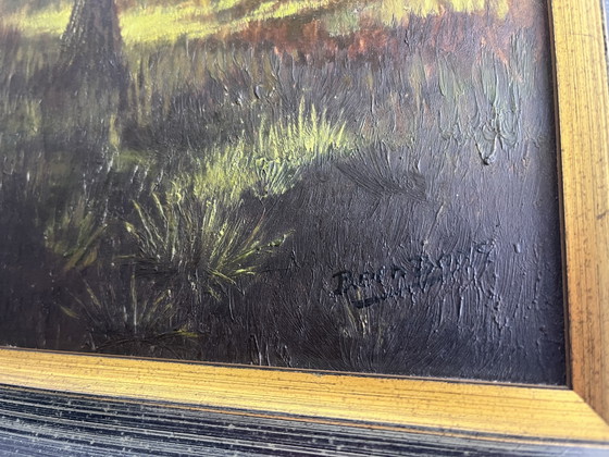 Bern. Dons – Oil on Panel – Flowering Orchard – Paintings & Drawings, Wood (photo 2 of 5)
