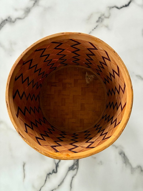 Kavel van 2 vintage bamboe Plantenbakken (photo 8 of 10)