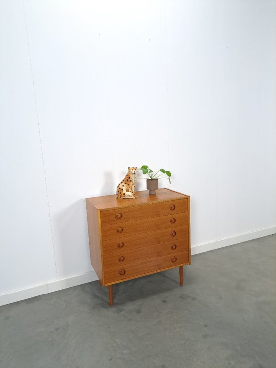 Image 1 of Dänische Teakholzkommode mit 5 Schubladen