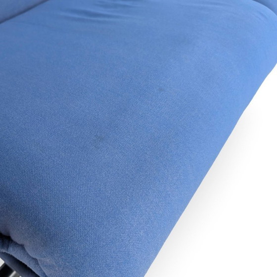 Image 1 of Cassina Veranda Sofa Design Couch Vico Magistretti Fabric Blue