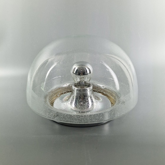 Image 1 of Lampada da soffitto vintage - Glashütte Limburg - Space Age Design - Ø 30 cm - Anni '70