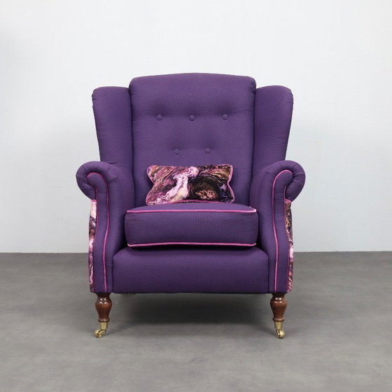 Image 1 of Fauteuil à oreilles classique de style Howard & Sons, années 1960