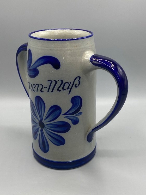 Grande Chope à Deux Anses en Grès Girmscheid – Westerwald – Allemagne – XXe Siècle – Vaisselle, Ceramic (photo 2 of 9)