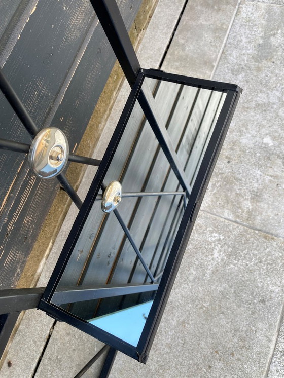 Image 1 of Garderobe wandkapstok entree spiegel 182x64cm 1950 vintage