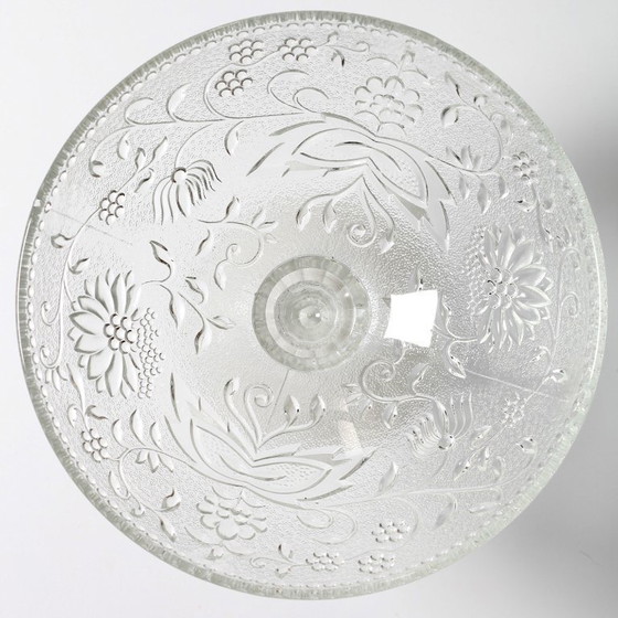 Image 1 of Mid-Century geperste glazen voetschaal: Cibulak Pavel Panek Design