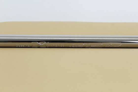 Image 1 of Lc2 Chair Le Corbusier Beige Leather Cassina, Charlotte Perriand Seats