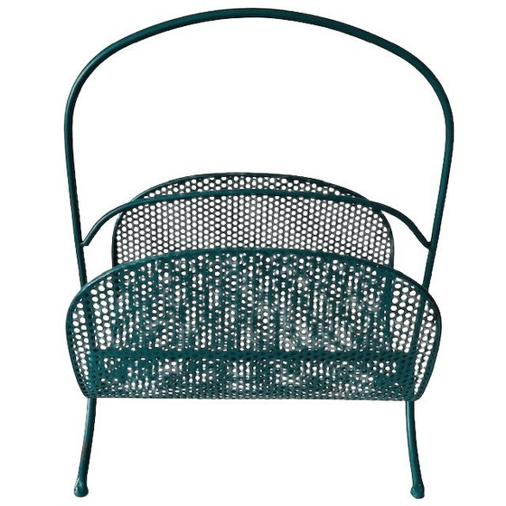 Image 1 of Portariviste e portagiornali vintage in metallo turchese, anni '80