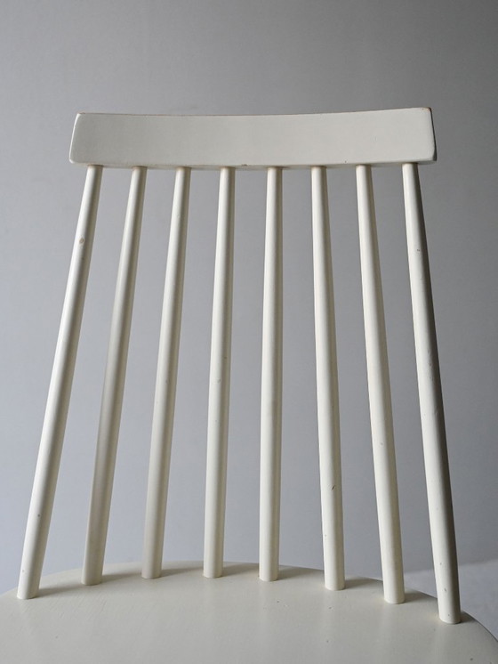 Image 1 of Set van 6 witte Pinstolar stoelen