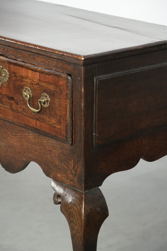 Image 1 of Large antique English oak sideboard from the 18th century