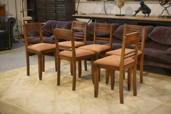 Set of 6 brutalist chairs from the 1950s. – Dining chairs (photo 7 of 10)