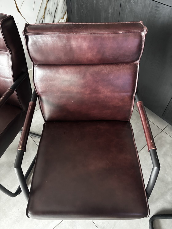 6 fauteuils en cuir de Goossens – Chaises de salle à manger, Leather, Metal (photo 5 of 9)