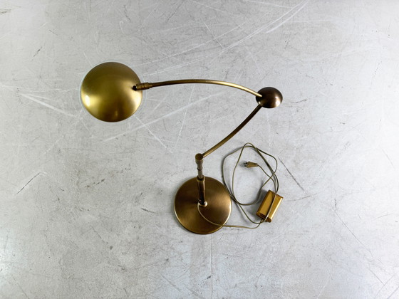 Image 1 of Lampada da tavolo del Midcentury lampada da scrivania in ottone vintage 1960