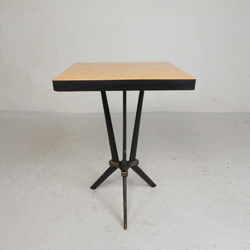 Bistro table with Bakelite top Berc Antoine Paris, 1950s