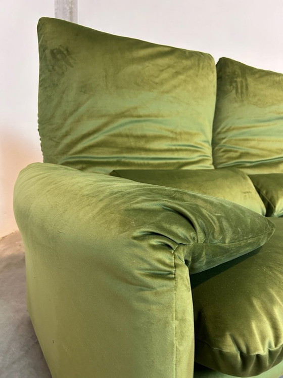 Image 1 of Cassina - Vico Magistretti - Canapé - Maralunga - Velours - Retapissé