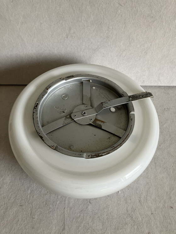 Image 1 of Lampada da soffitto o plafoniera vintage Gispen con vetro opalino