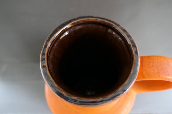 Image 1 of Vintage Scheurich grote vaas 408-40 oranje