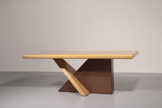 Image 1 of Mesa de comedor italiana de madera Saporiti, 1960