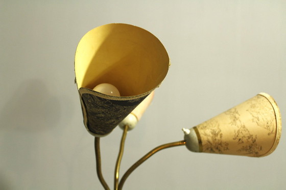Image 1 of Italienische Stehlampe aus Messing mit drei Leuchten, 1960er Jahre