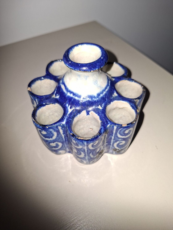 Antique Maroccan inkwel/palamus Fes, Decorative Objects, Ceramic, Blue (photo 6 of 7)