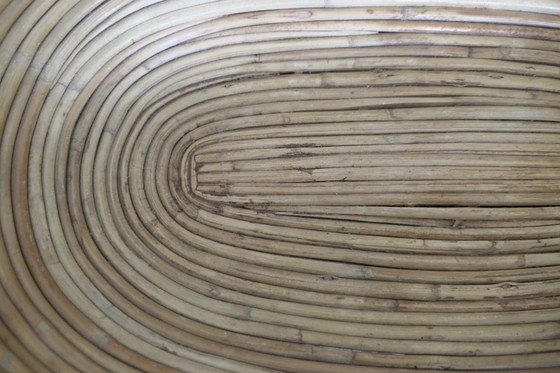 Image 1 of Ciotola/cestino vintage in rattan Gabriella Crespi ovale