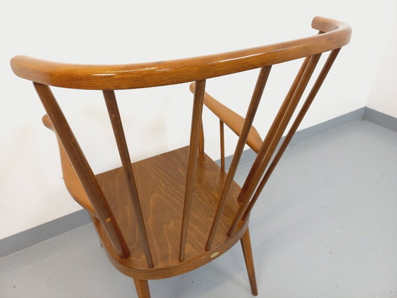 Image 1 of Poltrona vintage Baumann in legno, modello Fan, anni '60