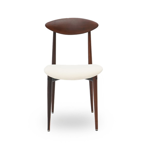 Image 1 of 8 chaises en teck et velours par Amma, 1960s