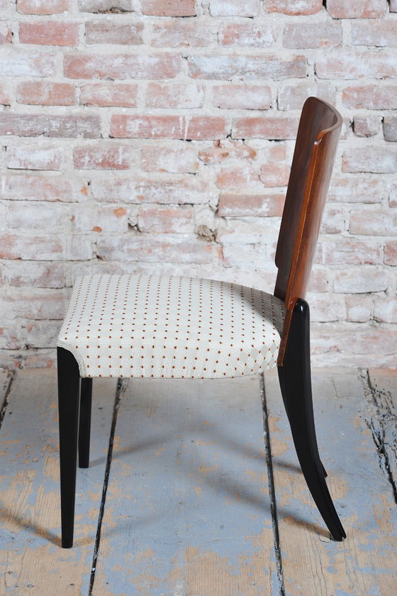 Set van zes gerestaureerde art-deco stoelen, van Halabala, UP Závody, beukenhout, Tsjechië, jaren 1930. (photo 11 of 14)