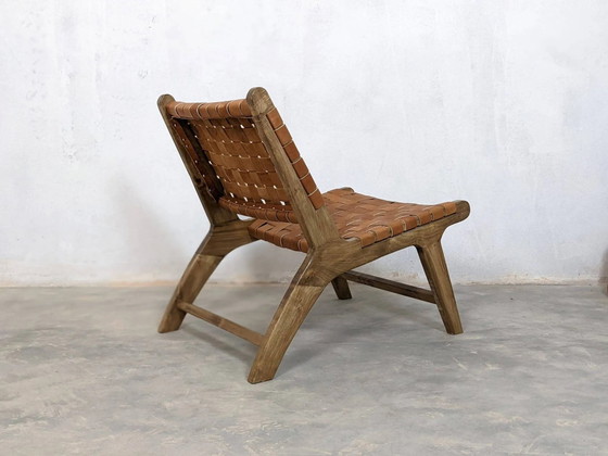 Deux fauteuils marocains en cuir (photo 4 of 12)