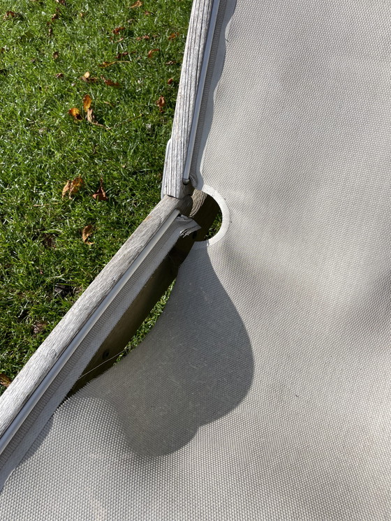 Image 1 of Lettino Gloster in legno di teak e acciaio inox