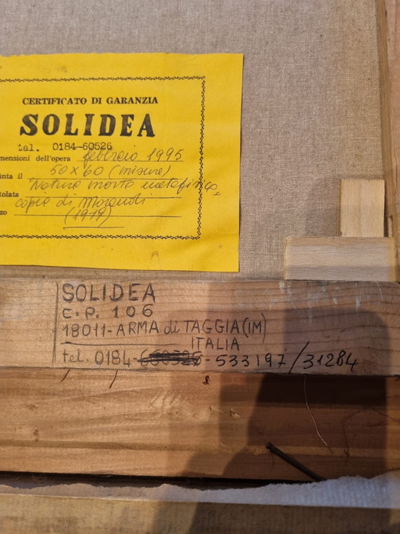 "Metaphysical Still Life" (G. Morandi) – Hand-Painted Copy With Certificate (1995) – Paintings & Drawings (photo 4 of 5)