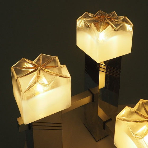 Image 1 of Tafellamp met Murano glazen kappen van Gaetano Sciolari