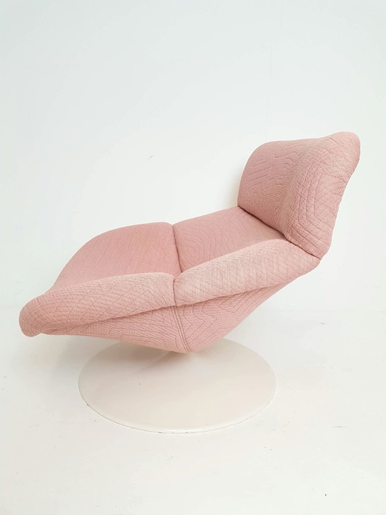 Artifort F518 Geoffrey Harcourt upholstered Kvadrat pink, Armchairs, Metal, Polyester, Vintage (photo 12 of 13)