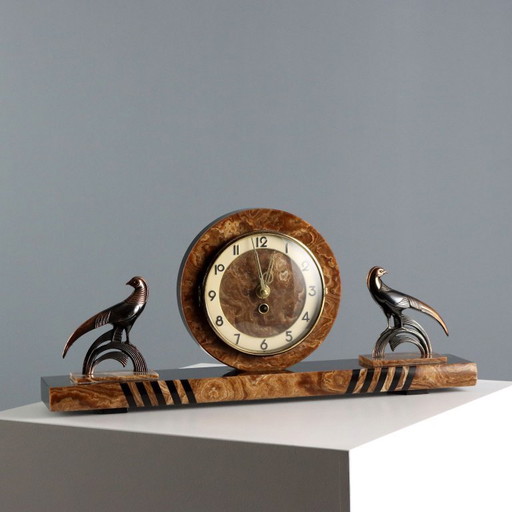 Orologio da Appoggio in Marmo Art Déco