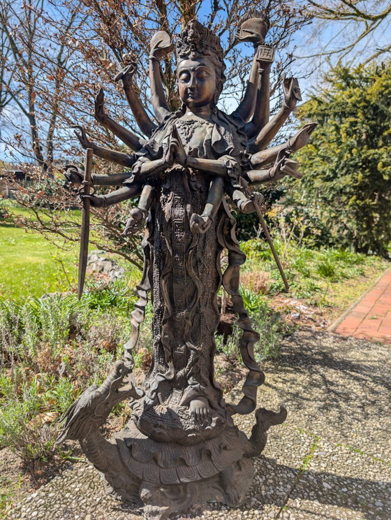 Image 1 of Large Bronze Statue of the Thousand-Armed Guanyin (Avalokiteshvara) – 114 cm