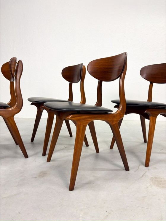Image 1 of Set of dining room chairs 'Snavel' by Louis van Teeffelen