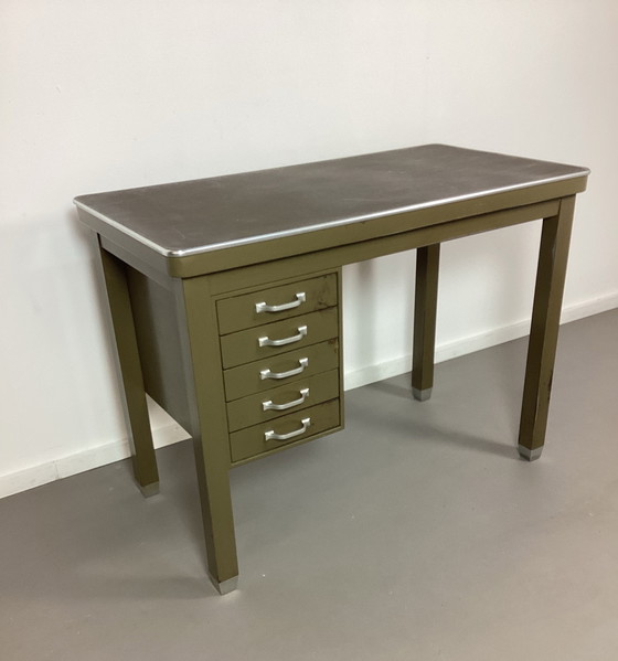 Image 1 of Vintage Ahrend Oda jaren dertig Bauhaus bureau buro groen 