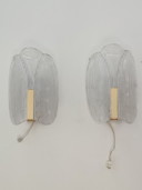 Pair of Wall lights by Carl Fagerlund for Orrefors 1970s