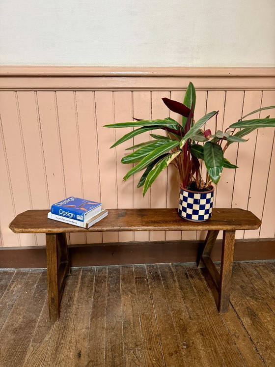 Image 1 of antique wooden bench