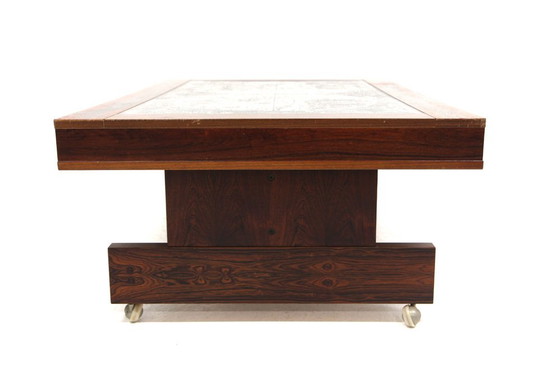 Scandinavian Rosewood and Metal Coffee Table by Alberts Tibro, 1960 (photo 6 of 7)