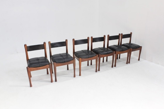 Bernini Vintage Italian Dining Chairs by Silvio Coppola, Set of 6 – Dining tables, Leather (photo 10 of 10)
