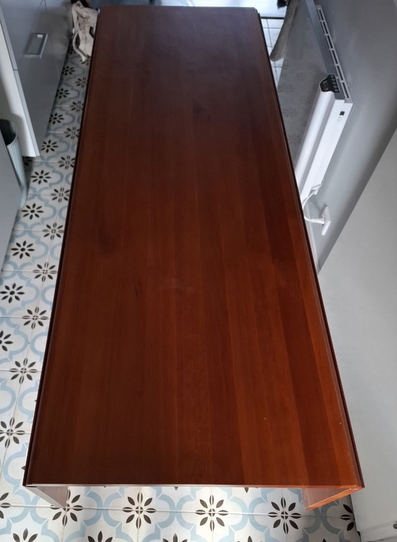 Image 1 of Cees Braakman pour Pastoe > table d'appoint élégante et classique en bois de cerisier